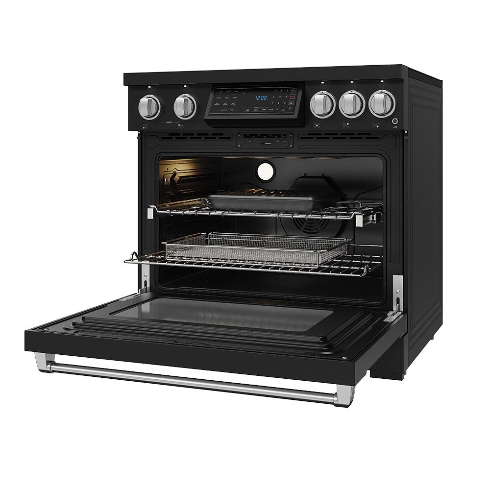Thor Kitchen RSI36BSS 36 Inch Professional Induction Range With Tilt Panel Touch Control In Black And Stainless Steel Gordon Ramsay Series