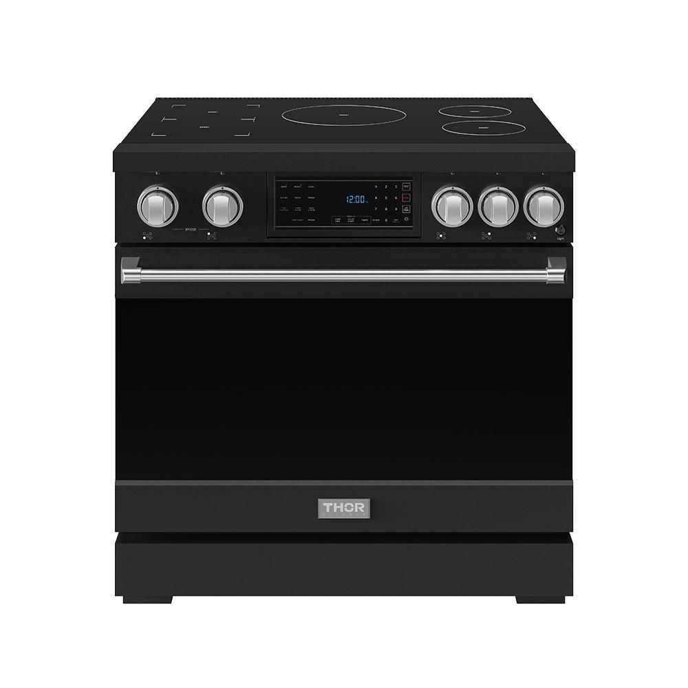 Thor Kitchen RSI36BSS 36 Inch Professional Induction Range With Tilt Panel Touch Control In Black And Stainless Steel Gordon Ramsay Series