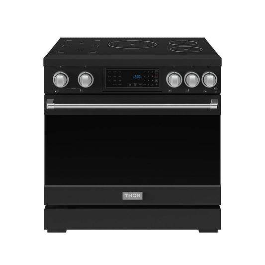 Thor Kitchen RSI36BSS 36 Inch Professional Induction Range With Tilt Panel Touch Control In Black And Stainless Steel Gordon Ramsay Series