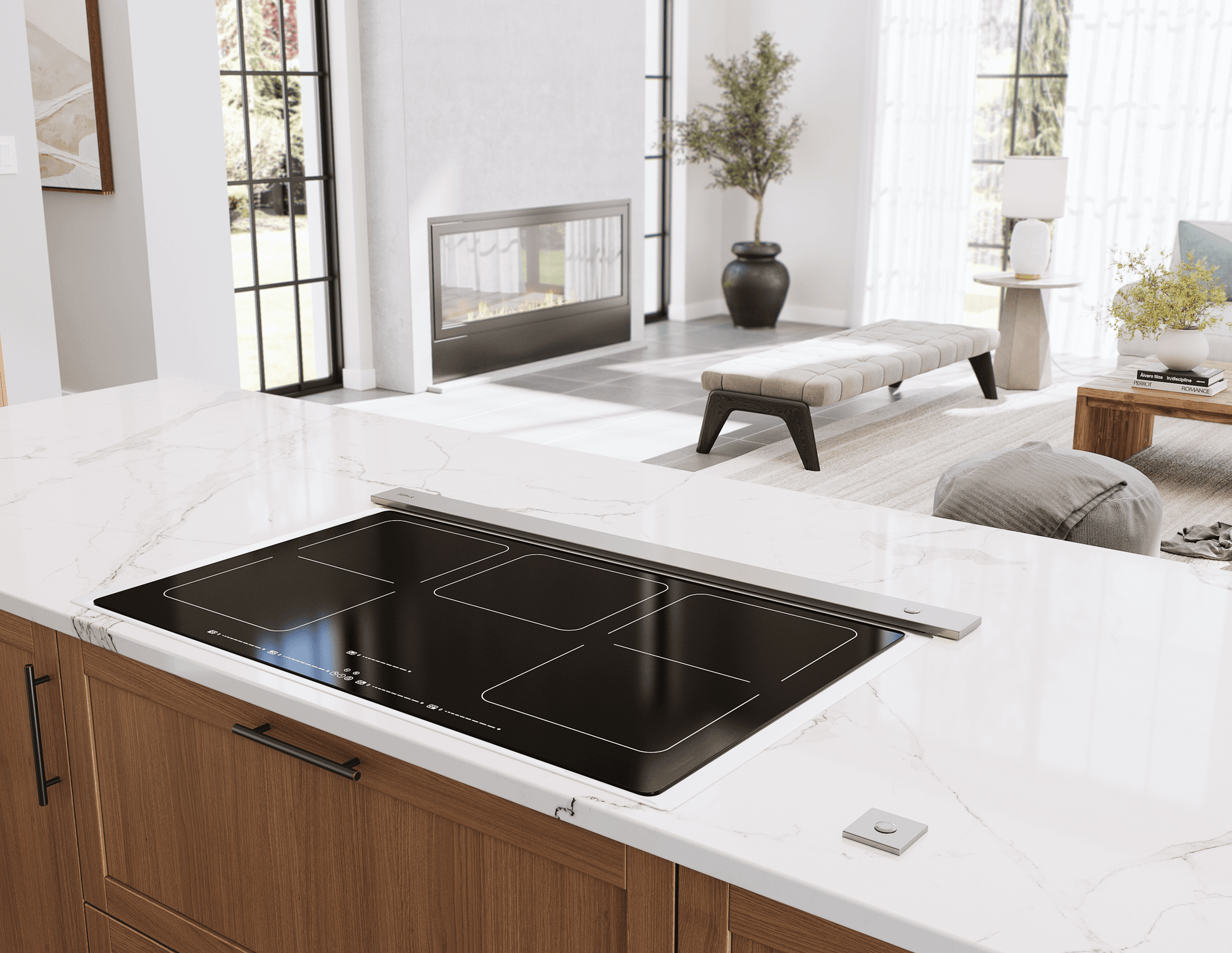 Zephyr ZTVE30AS Treviso Downdraft, 14" Rise, 30" Width, Ss, 600 Cfm