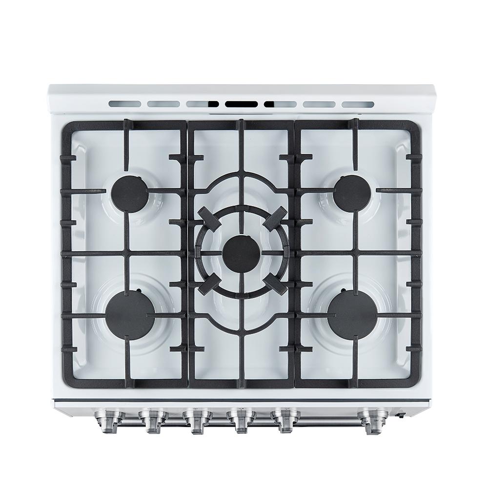 Forno FFSGS111630WHT Forno Leonardo Espresso 30-Inch White Gas Range, 5 Burners, 39,500 Btu, 5 Cu.Ft Convection Oven