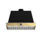 Forno FRHWM507836BLK Forno Vittorio 36-Inch Wall Mount Range Hood, Black With Antique Brass Trim, 424 Cfm Airflow, Dishwasher-Safe Baffle Filters, Remote Control, 3-Speed Fan, Bright Led Lighting.