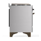 Ilve UM48FQNR3SSB Ilve Um48Fqnr3Ssb Majestic Iii 48 Inch Dual Fuel Range With 8 Burners And Griddle, Dual Function Burner Up To 25,000 Btu (Natural Gas, Solid Door, Stainless Steel, Burnished)