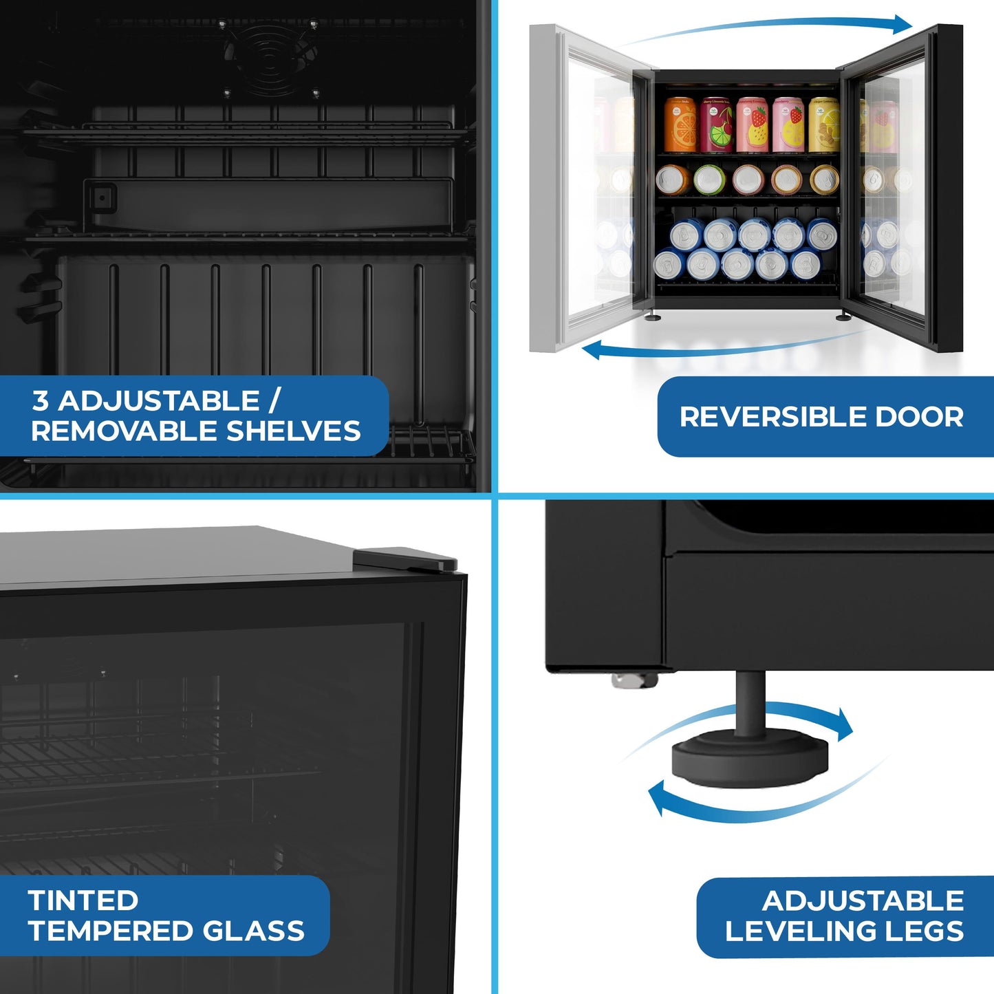 Avanti AVBC17F2PG Avanti Beverage Center, 60 Can Capacity, In Black (Avbc17F2Pg)