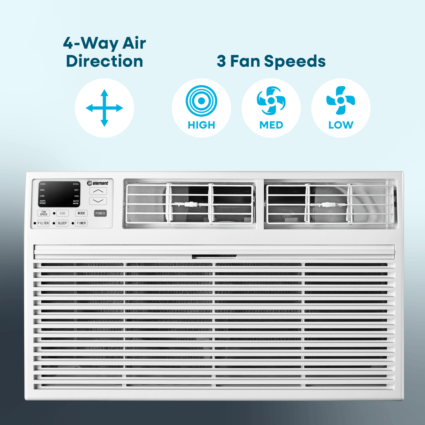 Element Appliance ETTW10E Element Through-The-Wall 10,000 Btu Air Conditioner - White (Ettw10E)