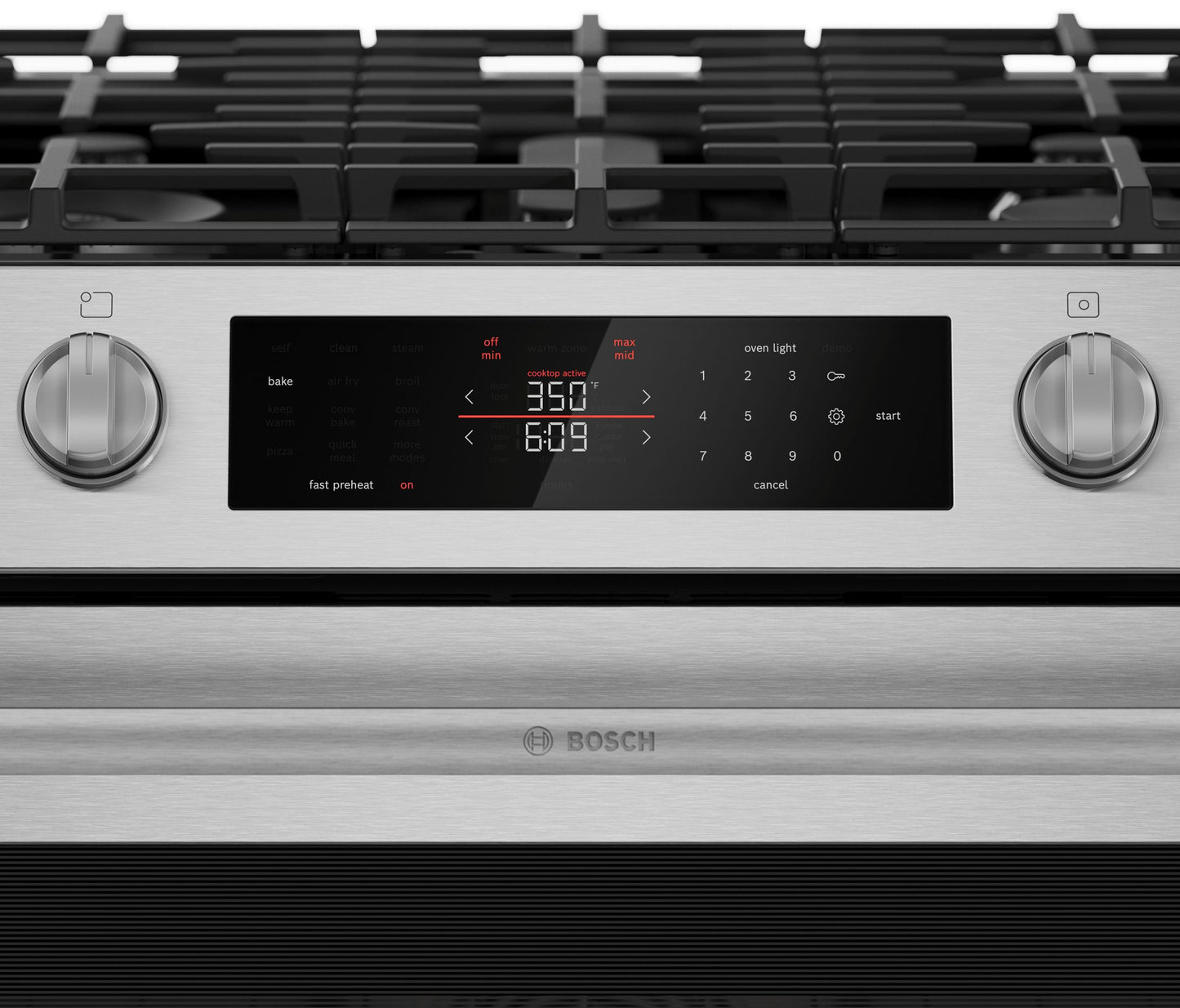 Bosch HGF3050MUC 100 Series, Freestanding Gas Cooker, Stainless Steel