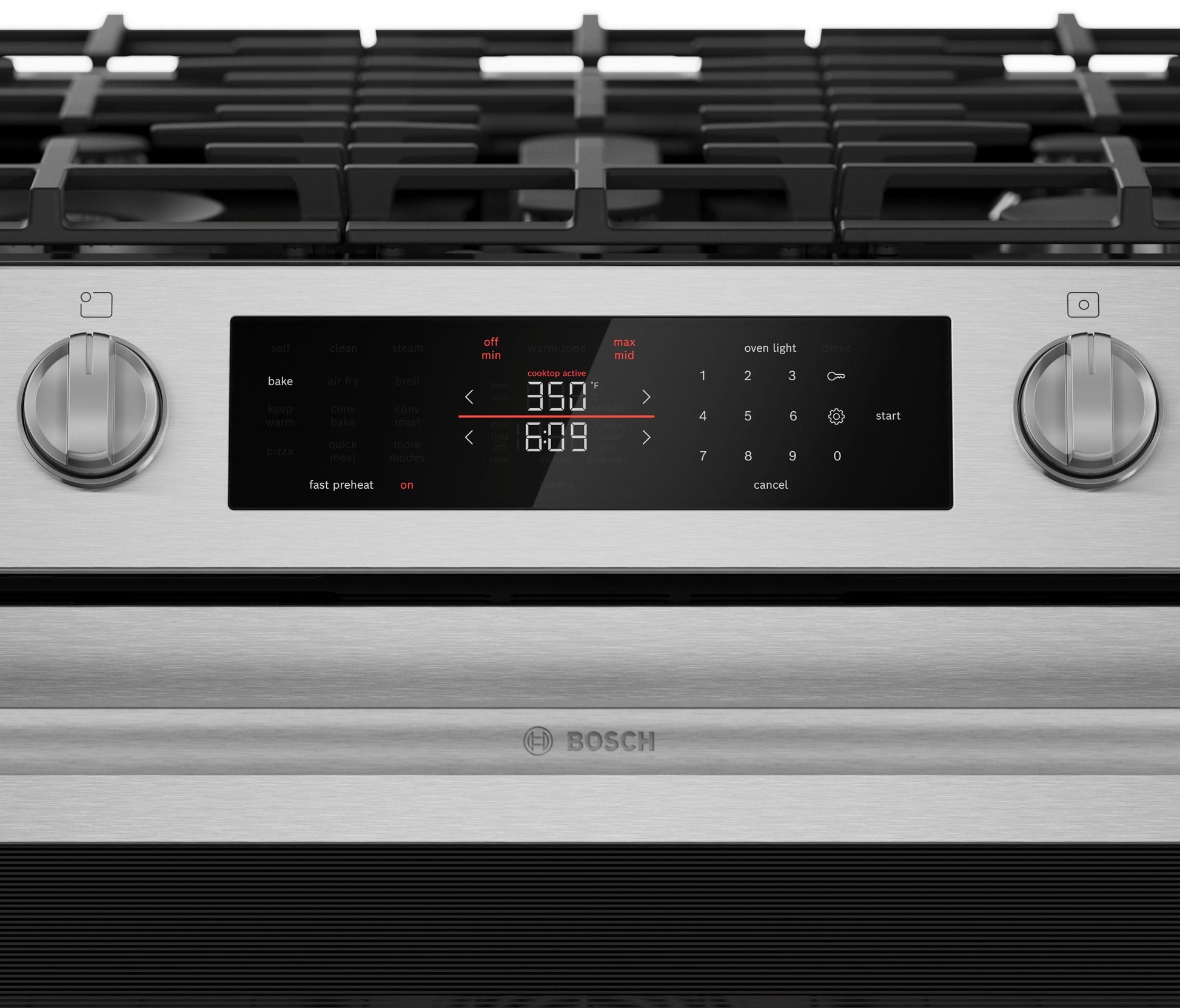 Bosch HGF3050MUC 100 Series, Freestanding Gas Cooker, Stainless Steel