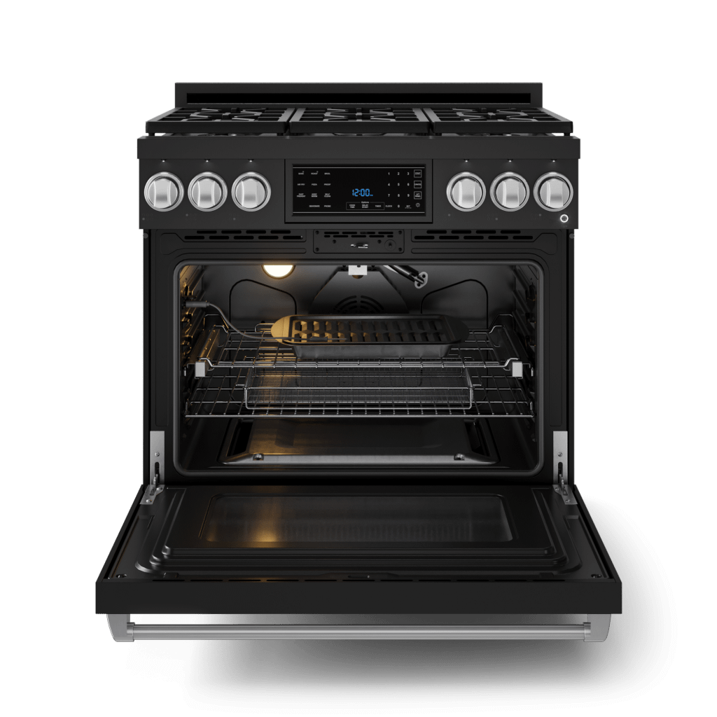 Thor Kitchen RSG36BLPSS 36 Inch Professional Lp Range With Tilt Panel Touch Control In Stainless Black/Stainless Steel Gordon Ramsay Series - Rsg36Blp-Ss