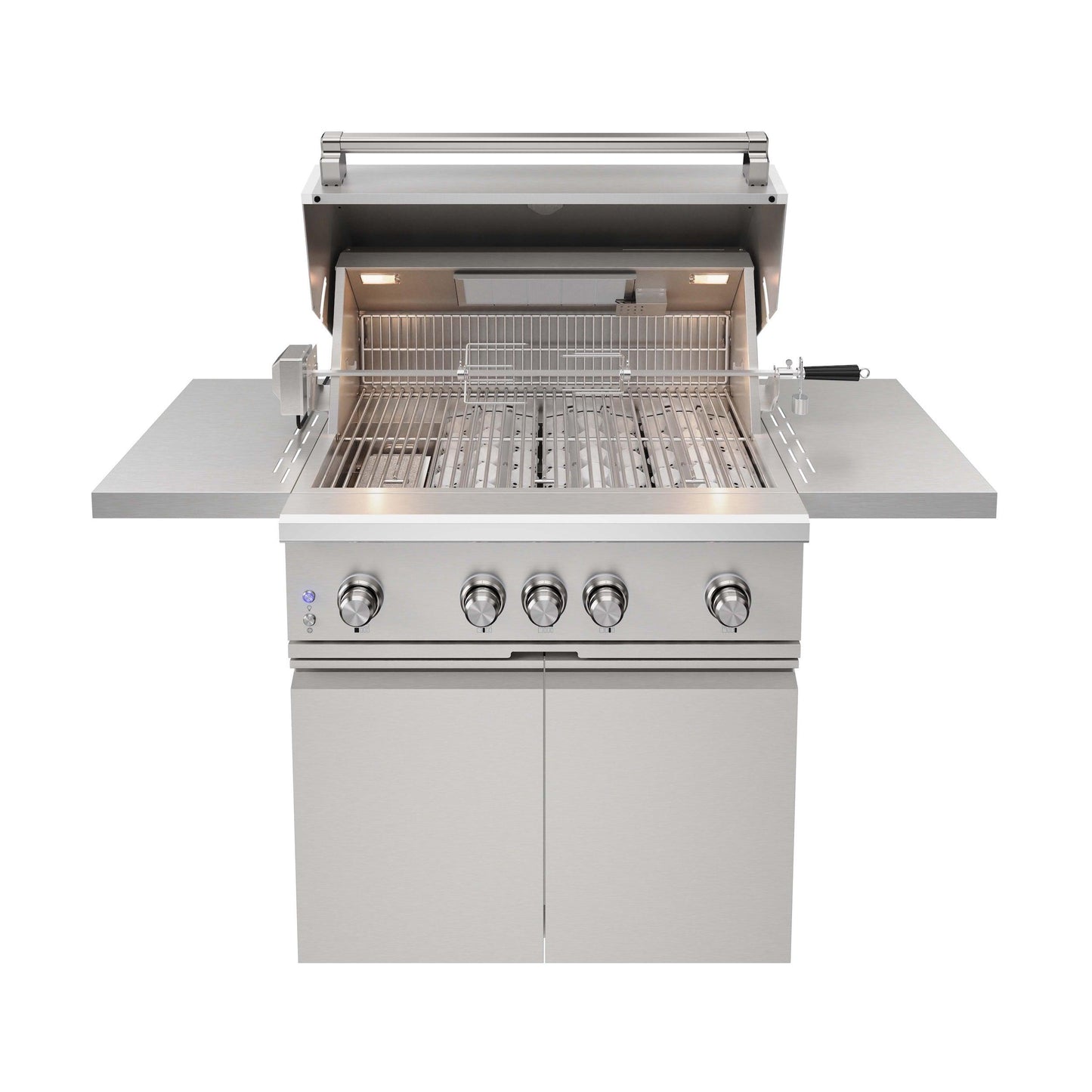 Thor Kitchen TPG3601 36 Inch 4 Burners Built In Gas Grill On Cart With Sear/Rear Infrared Burner & Rotisserie Natural Gas