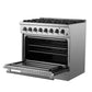 Forno FFSGS619736 Forno Marco 36-Inch Dual Fuel Range, Stainless Steel, 6 Burners, 67,000 Btu, True Convection Oven, Energy Efficient