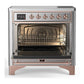Ilve UMIB36NR3SSP Ilve Umib36Nr3Ssp Majestic Iii 36 Inch Induction Range With 6 Elements, 3.5 Cu. Ft. Total Oven Capacity (Triple Glass Door, Stainless Steel, Copper)