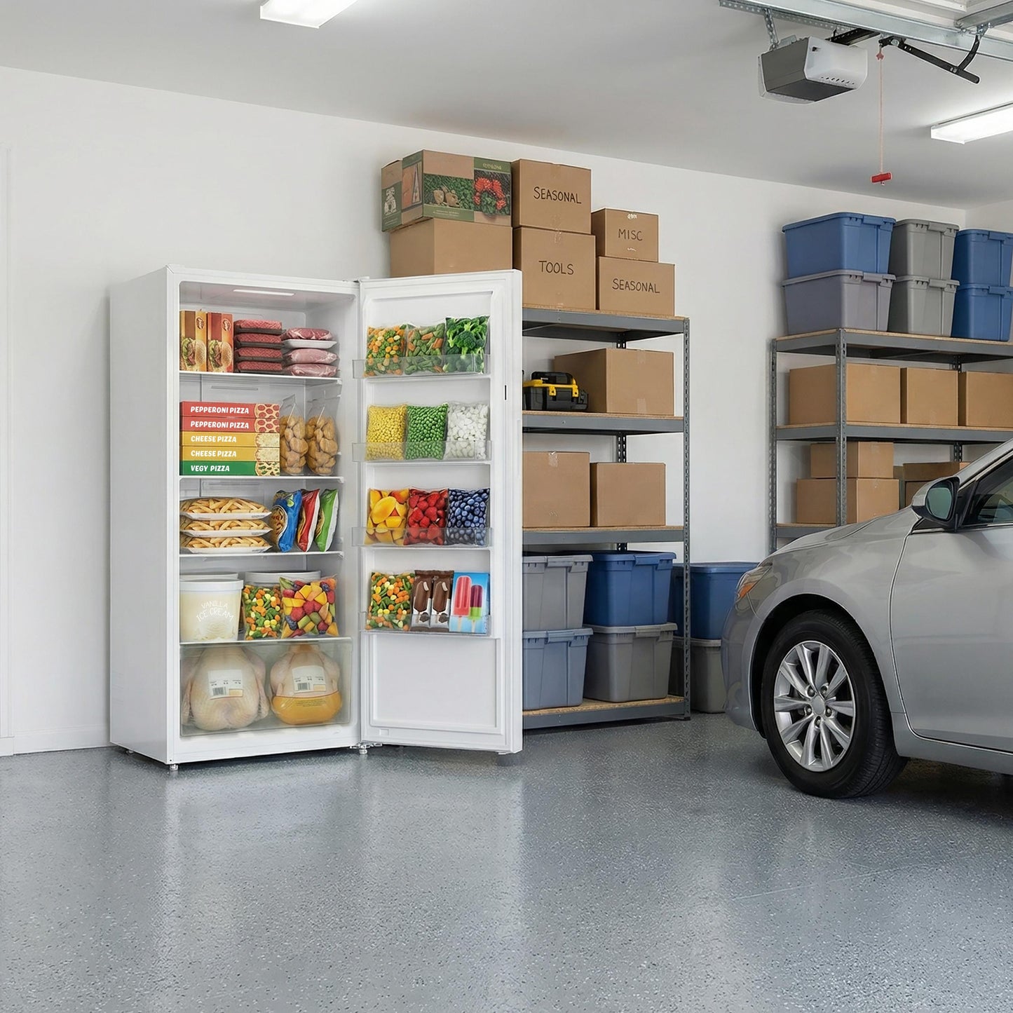 Avanti AV210VFLJM0W Avanti Maxxspace Insulation™ Technology Garage-Ready Frost-Free Convertible Upright Freezer, 21 Cu. Ft., Energy Star, White (Av210Vfljm0W)