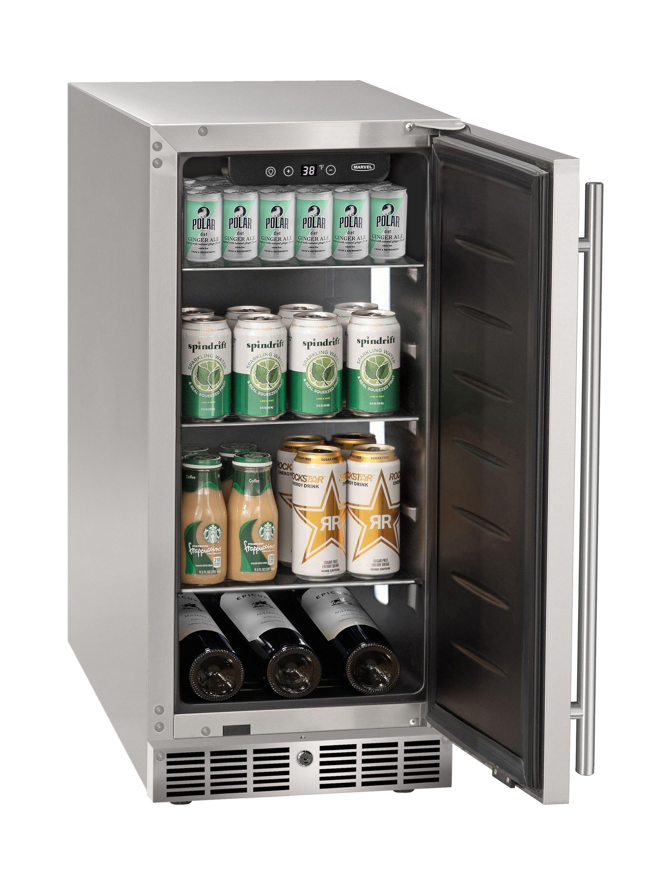 Marvel MRRE215SS31A 15 Inch Refrigerator With Door Style - Stainless Steel