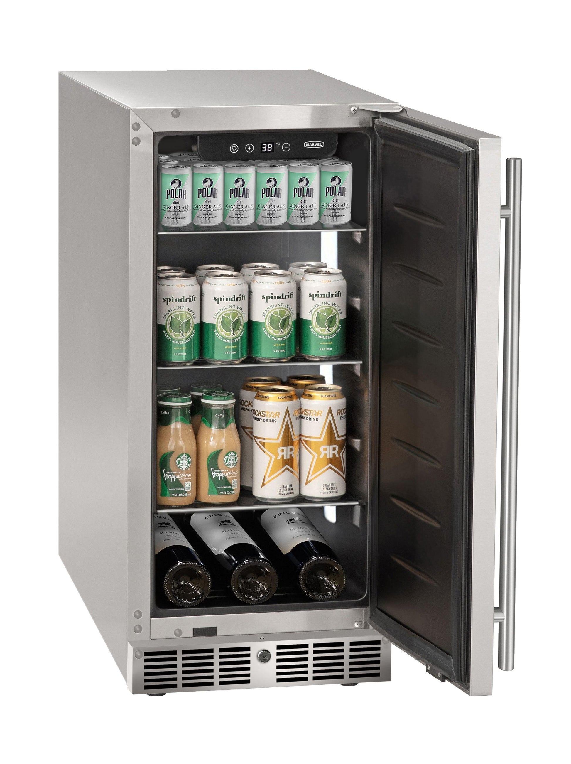 Marvel MRRE215SS31A 15 Inch Refrigerator With Door Style - Stainless Steel