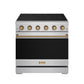 Thor Kitchen RSE36PBRZ 36 Inch Professional Electric Range In Stainless Steel/Bronze Gordon Ramsay Series
