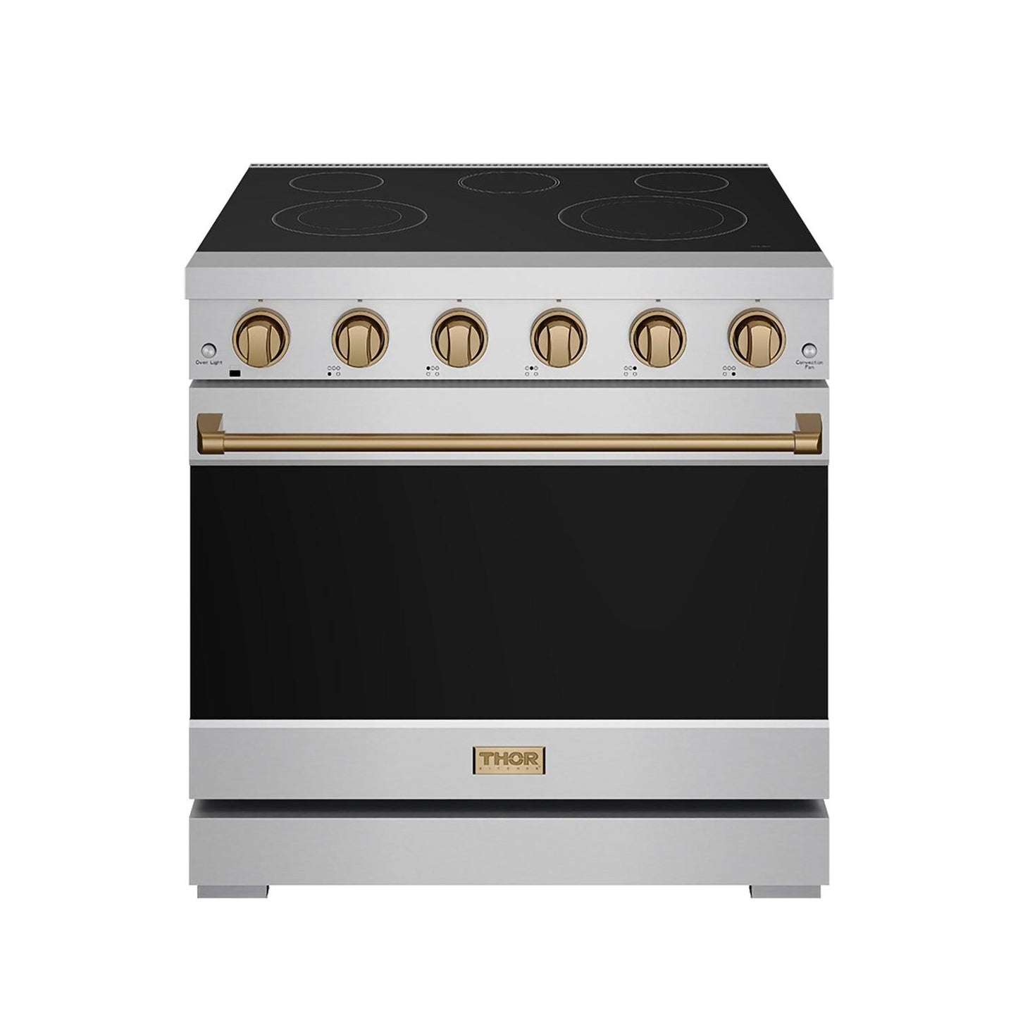 Thor Kitchen RSE36PBRZ 36 Inch Professional Electric Range In Stainless Steel/Bronze Gordon Ramsay Series
