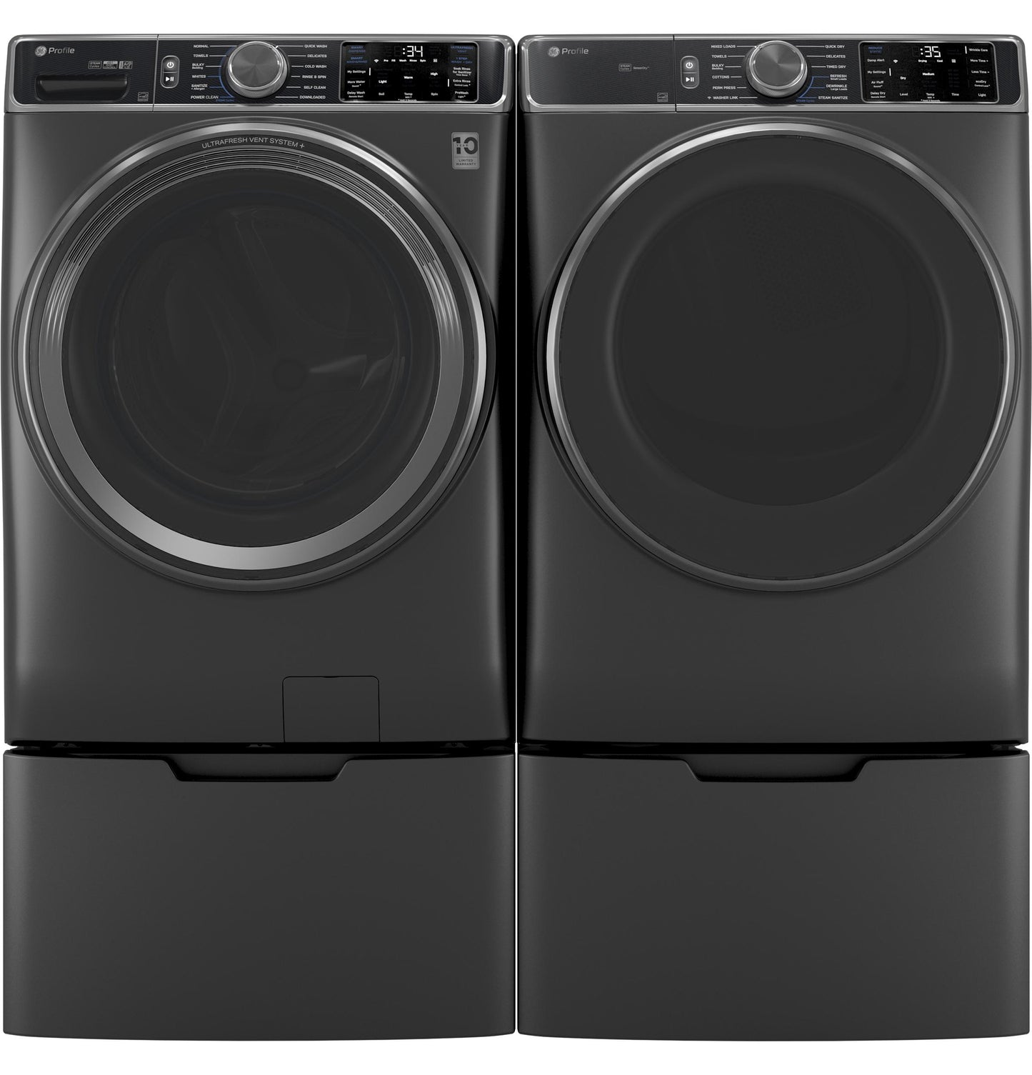 Ge Appliances PFW955SPWDS Ge Profile&#8482; 5.5 Cu. Ft. Capacity Smart Front Load Energy Star® Steam Washer With Ultrafresh Vent System+ And Smart Wash & Smart Rinse