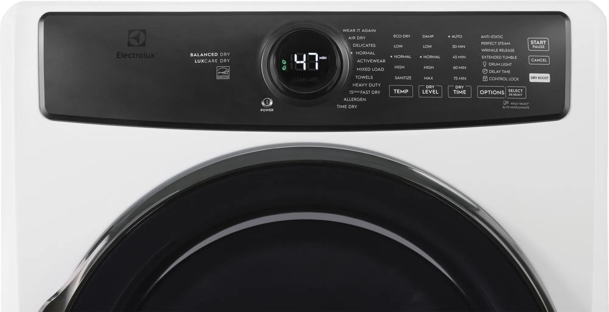 Electrolux ELFE7738MW Front Load Perfect Steam™ Electric Dryer With Balanced Dry™ And Instant Refresh - 8.0 Cu. Ft.