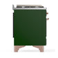 Ilve UM48FNR3EGP Ilve Um48Fnr3Egp Majestic Iii 48 Inch Dual Fuel Range With 8 Burners And Griddle, Dual Function Burner Up To 25,000 Btu (Natural Gas, Triple Glass Door, Emerald Green, Copper)