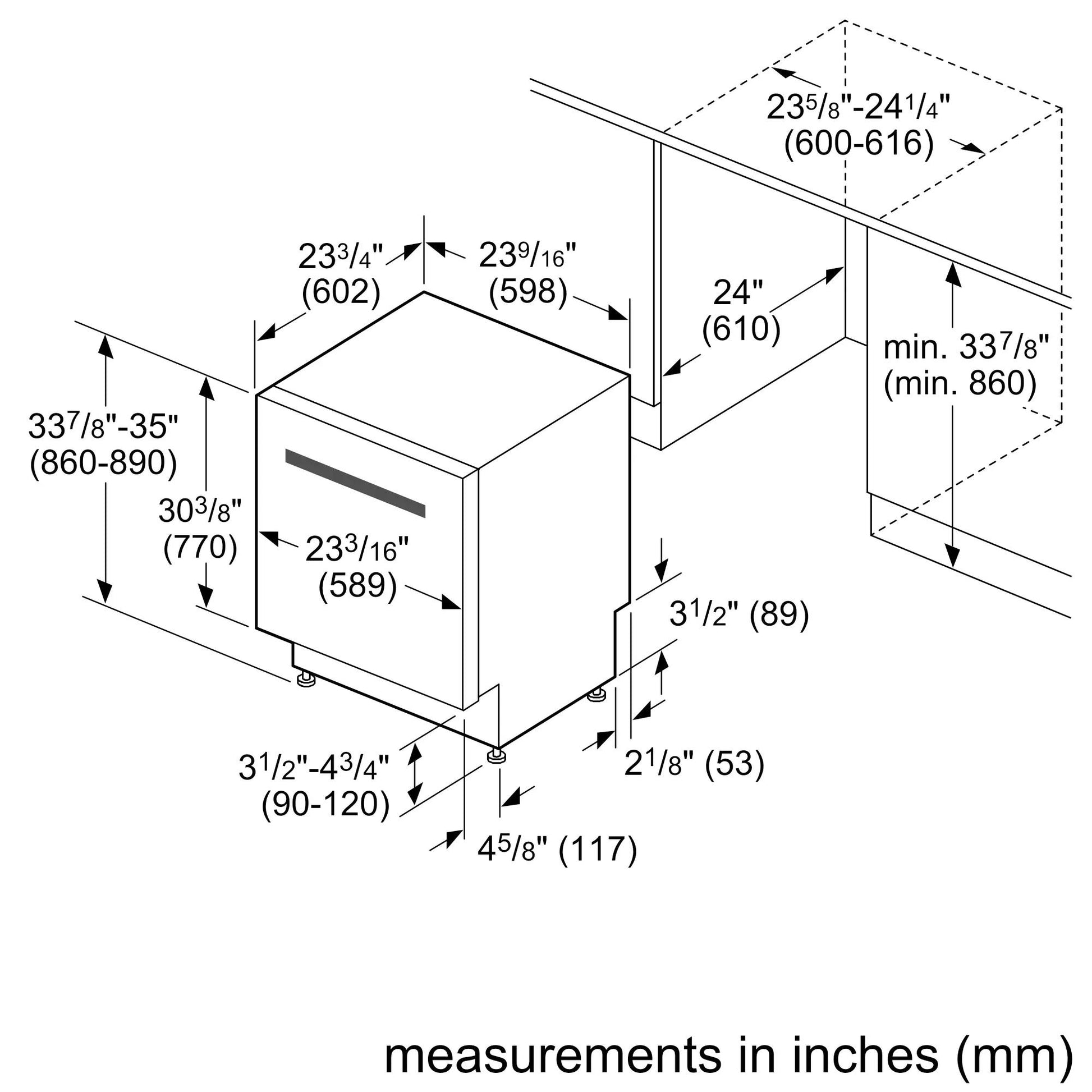 Bosch SHX68TL5UC Dishwasher 24" Stainless Steel