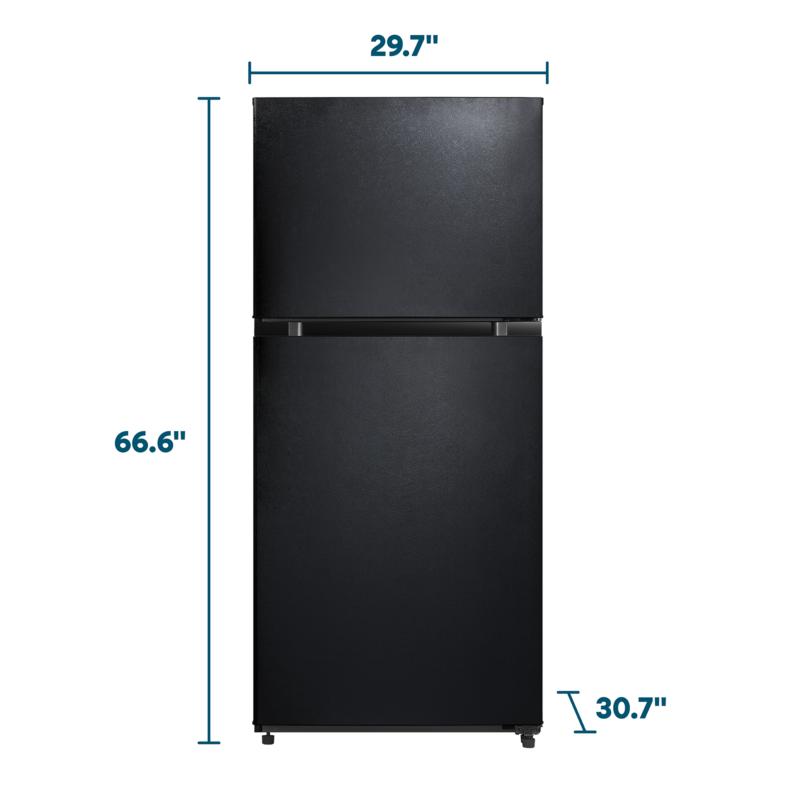 Element Appliance ERT18CSEB Element 18.1 Cu. Ft. Top Freezer Refrigerator - Black, Energy Star