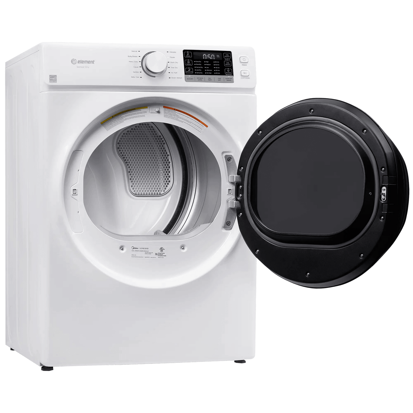 Element Appliance EFD8027GBW Element 8.0 Cu. Ft. Front Load Gas Dryer - White, Energy Star (Efd8027Gbw)