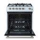 Forno FFSGS111630WHT Forno Leonardo Espresso 30-Inch White Gas Range, 5 Burners, 39,500 Btu, 5 Cu.Ft Convection Oven