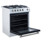Forno FFSGS111630WHT Forno Leonardo Espresso 30-Inch White Gas Range, 5 Burners, 39,500 Btu, 5 Cu.Ft Convection Oven