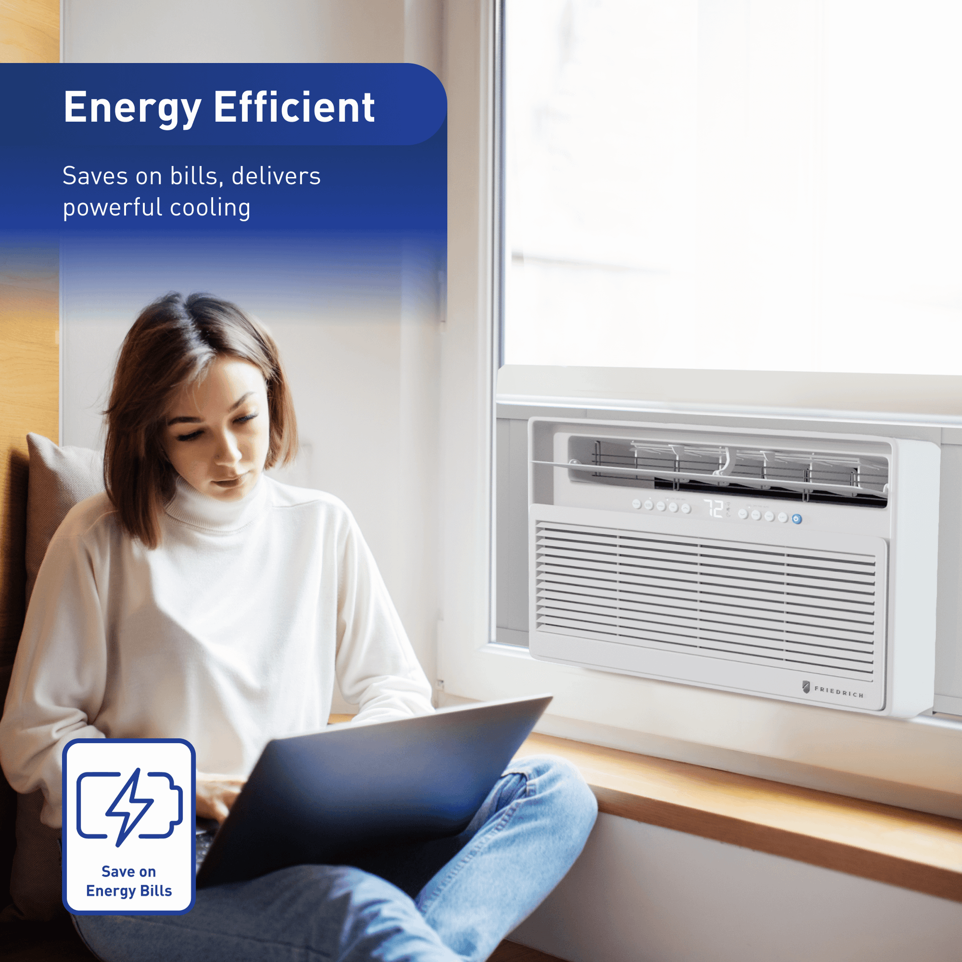 Friedrich CCF12B10C Friedrich Chill Premier 12,000 Btu 115V Smart Window Air Conditioner - Cool Only