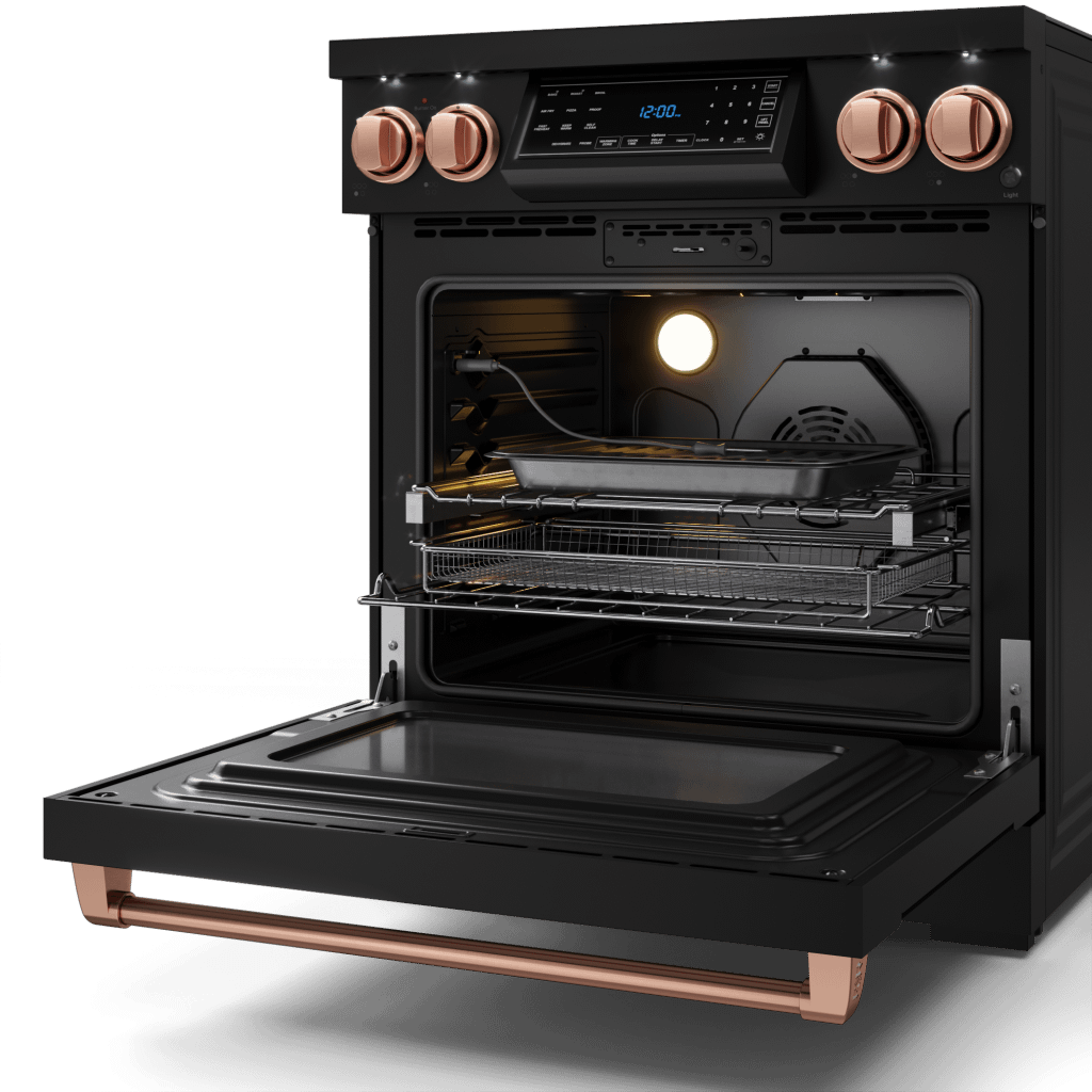 Thor Kitchen RSE30BRSG 30 Inch Professional Electric Range With Tilt Panel Touch Control In Black/Rose Gold Gordon Ramsay Series - Rse30B-Rsg