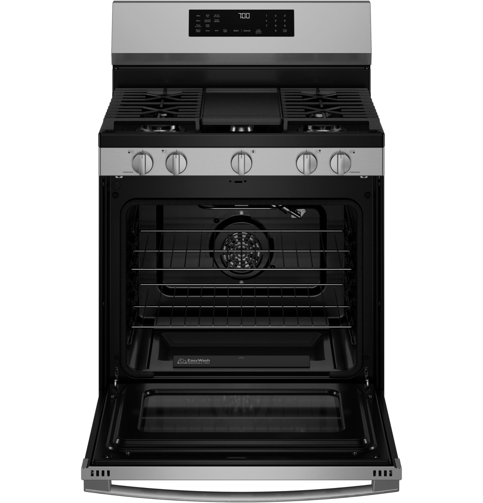 Ge Appliances PGF700AYFS Ge Profile™ 30" Smart Free-Standing Gas Convection Range With No Preheat Air Fry And Easywash™ Oven Tray