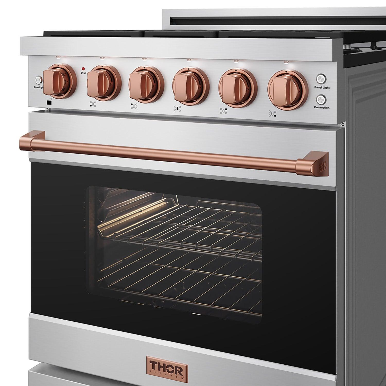 Thor Kitchen RSG30PLPRSG 30 Inch Professional Liquid Propane With Precision Knob Control In Stainless Steel/Rose Gold