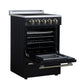 Forno FFSEL606924BLK Forno Loiano 24 Inch Freestanding Electric Range In Black