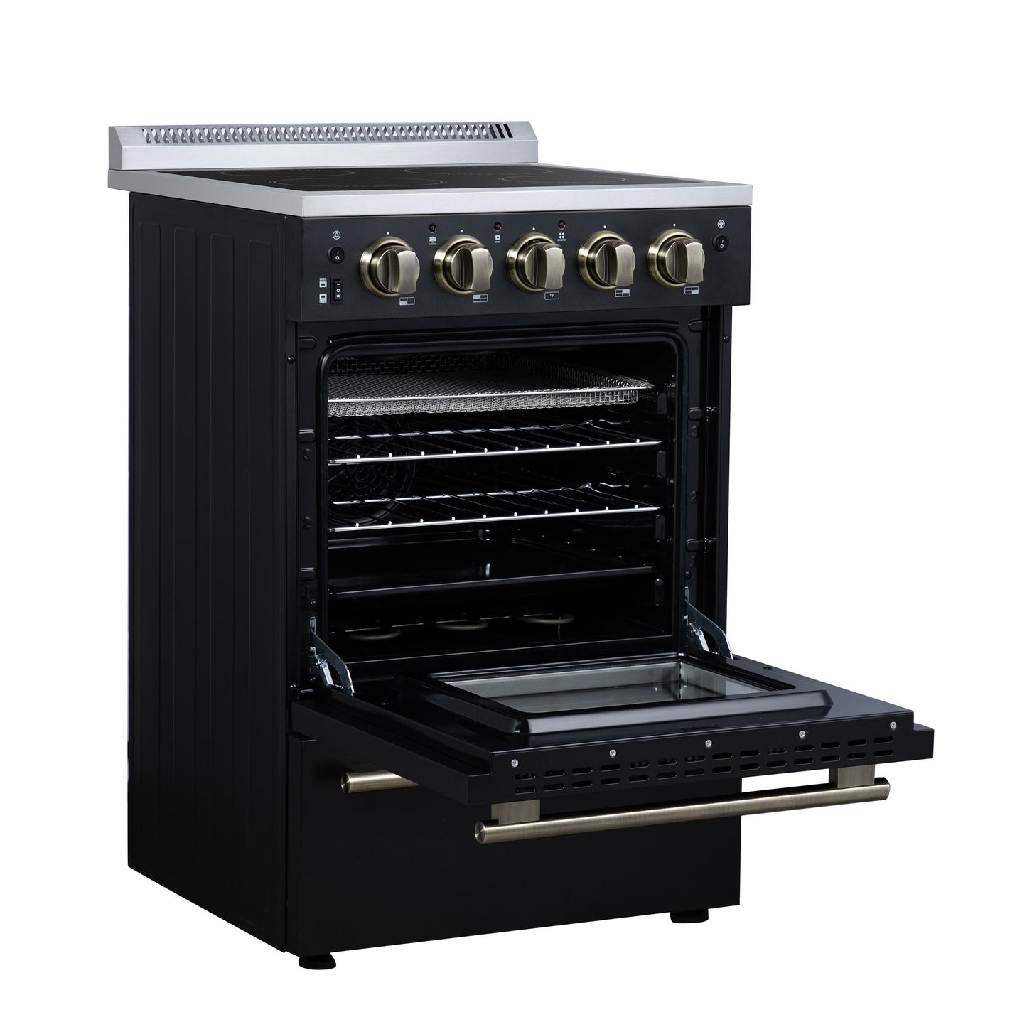 Forno FFSEL606924BLK Forno Loiano 24 Inch Freestanding Electric Range In Black