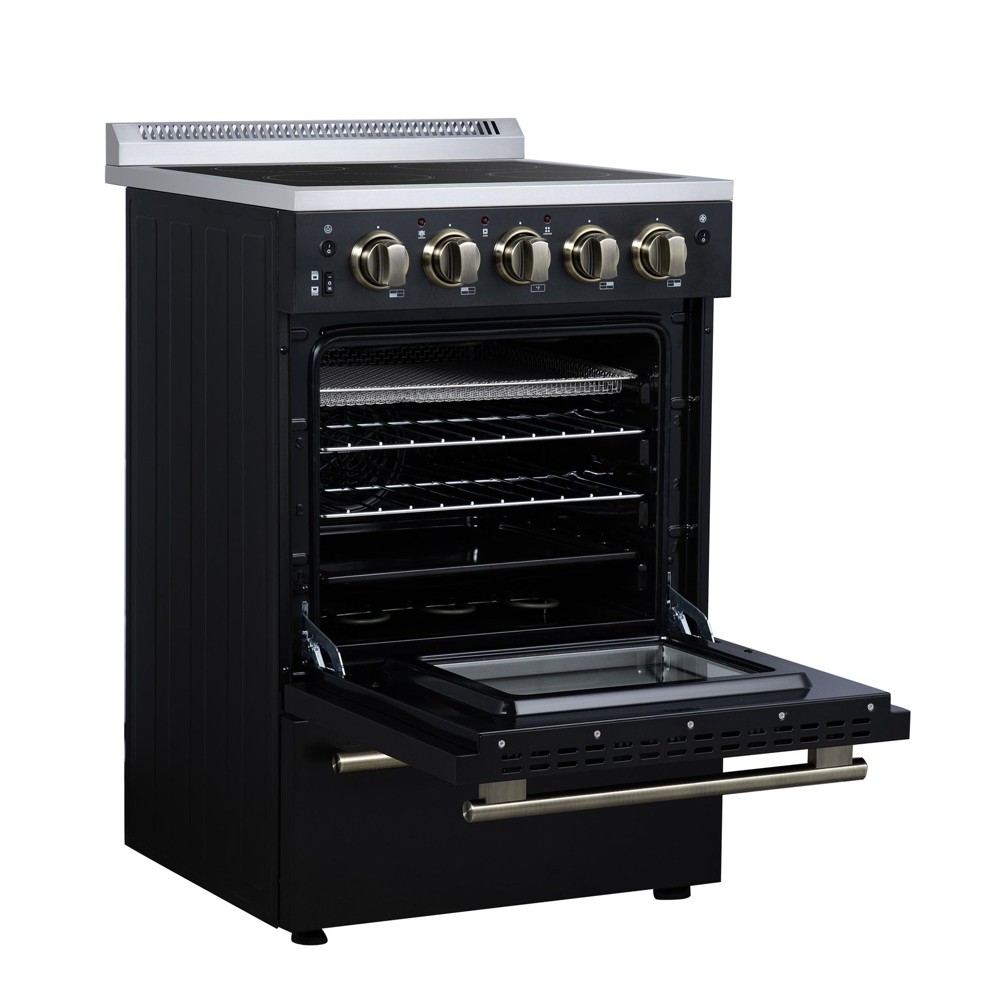 Forno FFSEL606924BLK Forno Loiano 24 Inch Freestanding Electric Range In Black