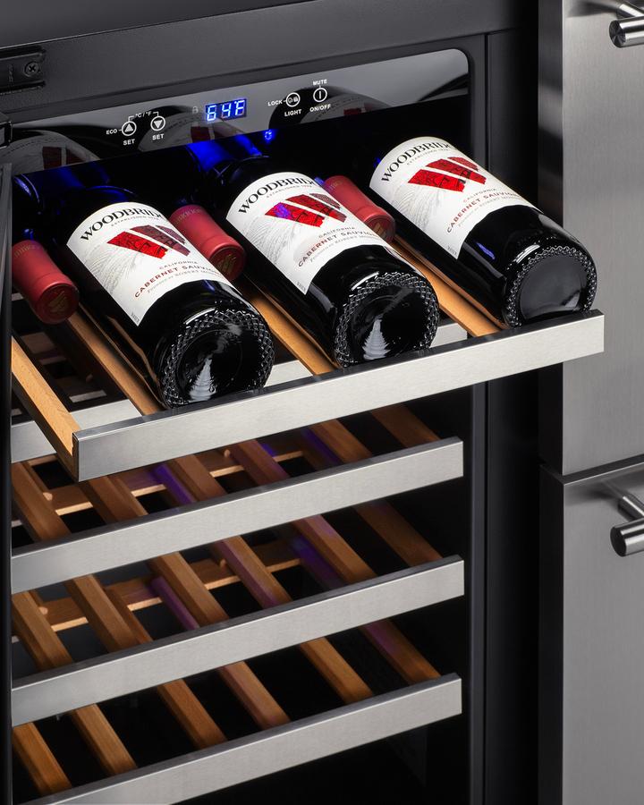 Summit ADRWC36 36" Wide Combination Wine Cellar & 2-Drawer Refrigerator, Ada Compliant