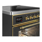 Ilve UMIB30NR3MGG Ilve Umib30Nr3Mgg Majestic Iii 30 Inch Induction Range With 4 Elements, 4 Cu. Ft. Oven Capacity (Triple Glass Door, Graphite Matte, Brass)