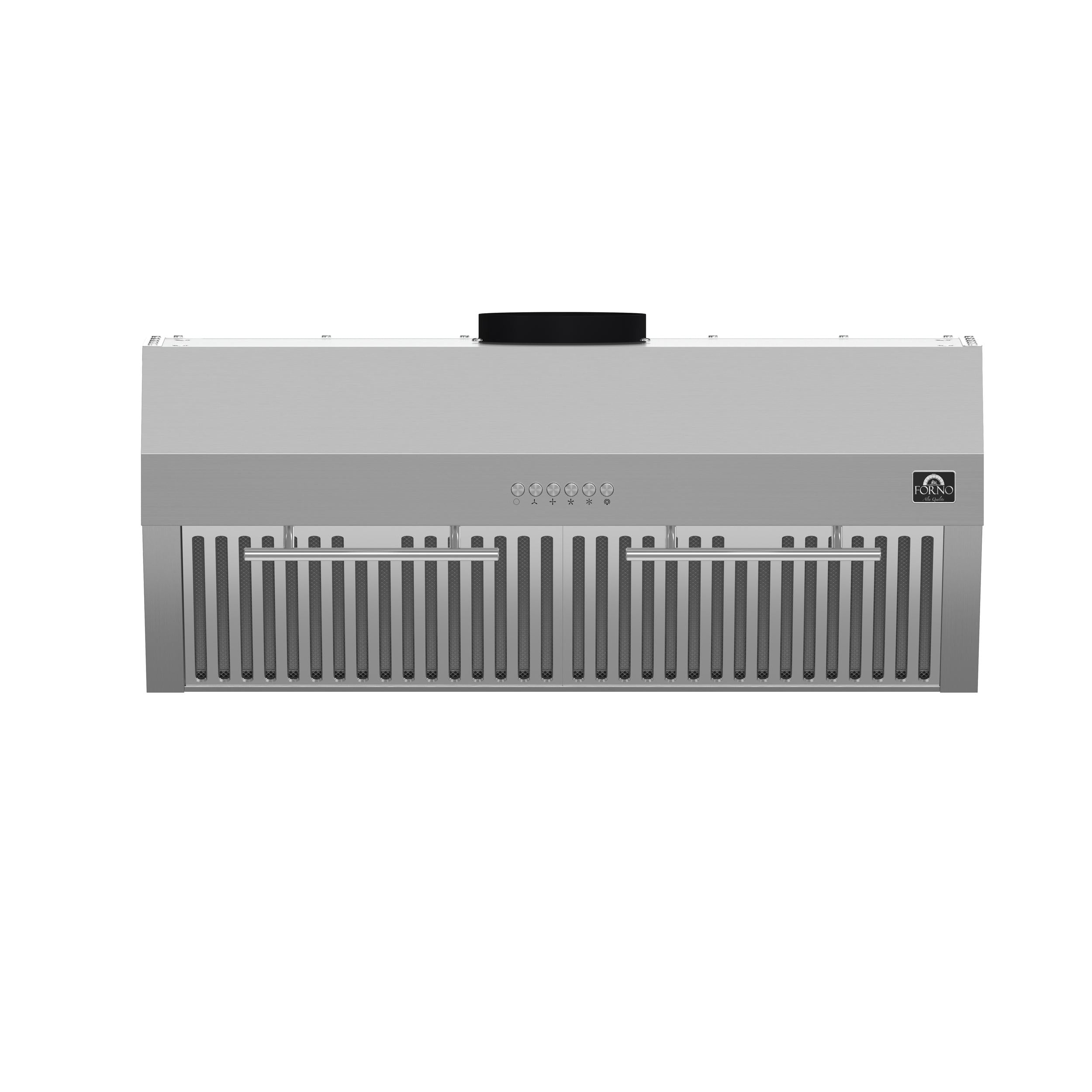 Forno FRHUC525530 Forno Bari Espresso 30-Inch Under Cabinet Range Hood, Stainless Steel, 400 Cfm, Led Lighting, Dishwasher-Safe Baffle Filters, 4-Speed Fan Control