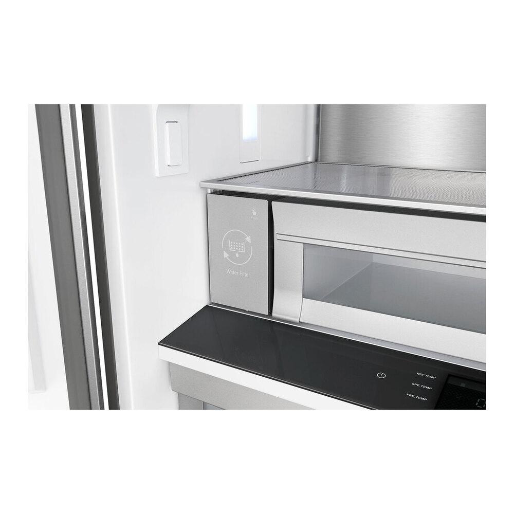 Verona VEBFD3620WIFS Verona Vebfd3620Wifs 36 Inch French Door Counter-Depth Refrigerator With 20.2 Cu. Ft. Total Capacity, Internal Water Dispenser, Automatic Ice Maker In Stainless Steel