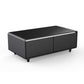 Forno FCTFR700651BLK Forno Evoluto Tavolo 51-Inch Black Smart Coffee Table - Dual Refrigerator Drawers, Bluetooth 5.0 Audio, Wireless Charging & Rgb Ambient Light