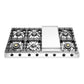 Ilve UHCP1265FNSSBLP Ilve Uhcp1265Fnssblp Nostalgie Ii 48 Inch Gas Cooktop With 8 Burners, Griddle, In Stainless Steel (Liquid Propane, Burnished)