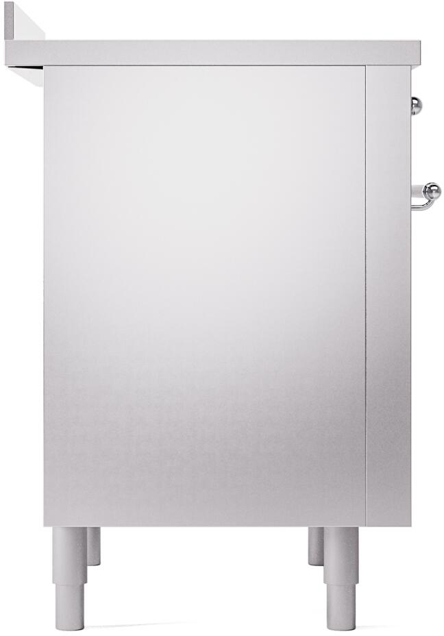 Ilve UPI366NMPSSC Nostalgie Ii 36 Inch Electric Freestanding Range In Stainless Steel With Chrome Trim