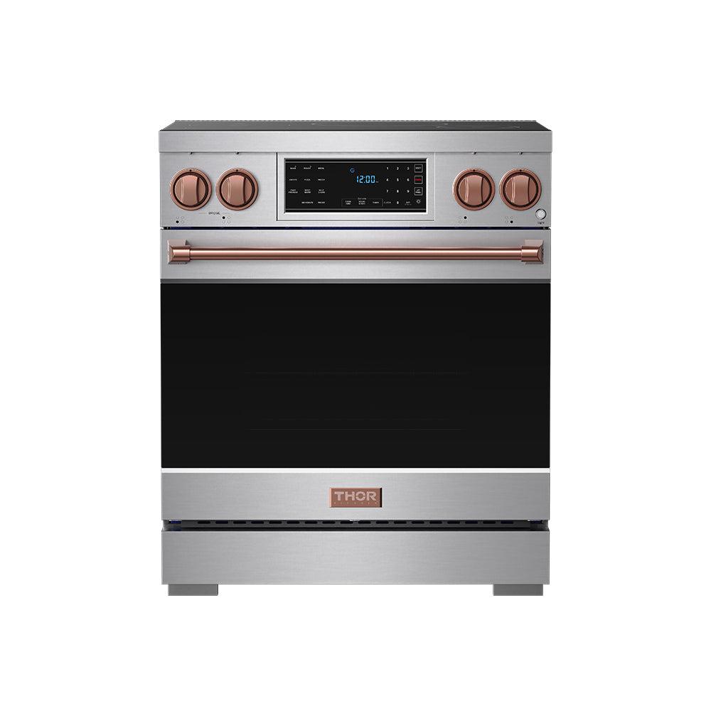 Thor Kitchen RSI30RSG 30 Inch Professional Induction Range With Tilt Panel Touch Control In Stainless Steel And Rose Gold Gordon Ramsay Series