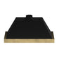 Forno FRHWM507848BLK Forno Vittorio 48-Inch Wall Mount Range Hood, Black With Antique Brass Trim, 424 Cfm Airflow, Dishwasher-Safe Baffle Filters, Remote Control, 3-Speed Fan, Bright Led Lighting.