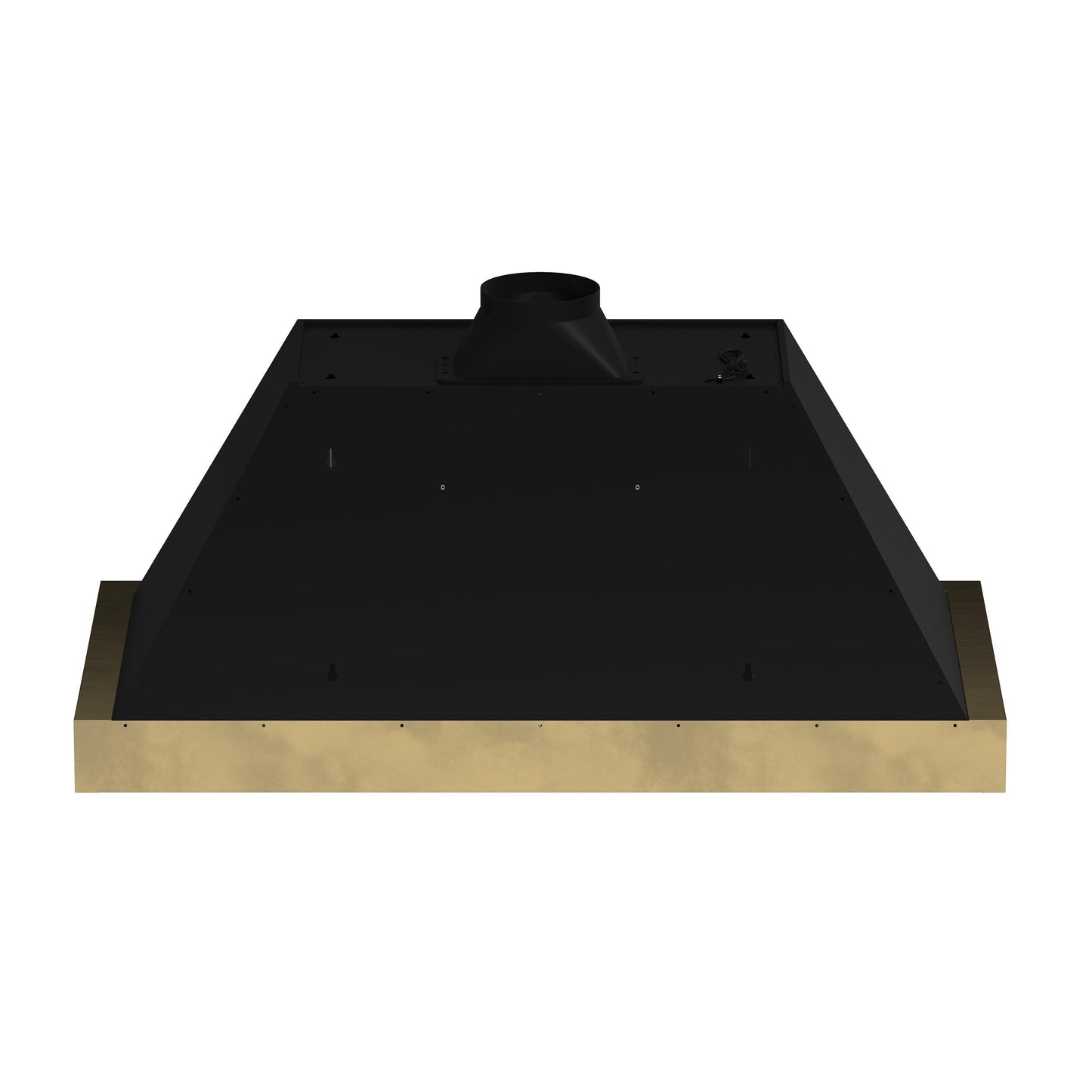 Forno FRHWM507848BLK Forno Vittorio 48-Inch Wall Mount Range Hood, Black With Antique Brass Trim, 424 Cfm Airflow, Dishwasher-Safe Baffle Filters, Remote Control, 3-Speed Fan, Bright Led Lighting.