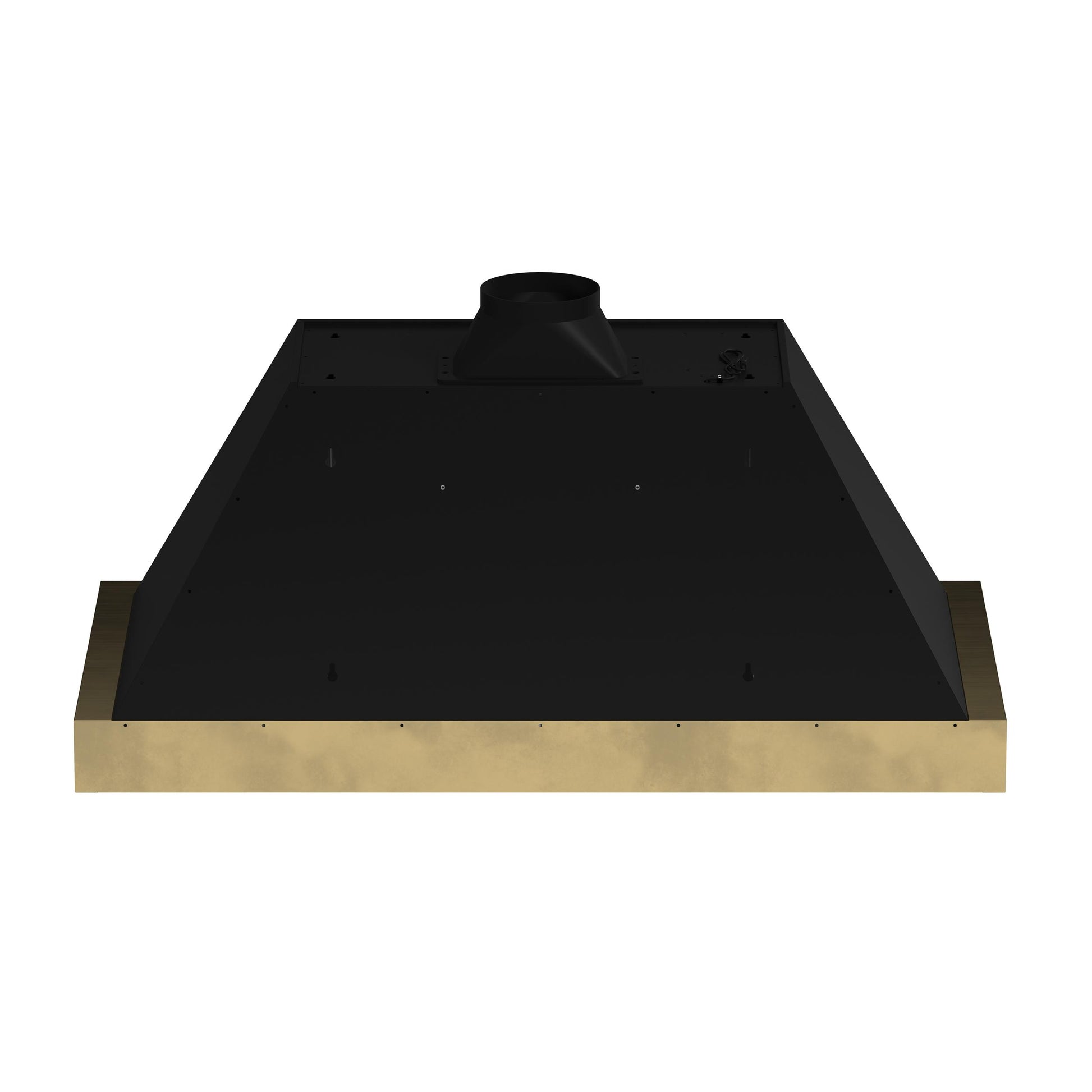 Forno FRHWM507848BLK Forno Vittorio 48-Inch Wall Mount Range Hood, Black With Antique Brass Trim, 424 Cfm Airflow, Dishwasher-Safe Baffle Filters, Remote Control, 3-Speed Fan, Bright Led Lighting.