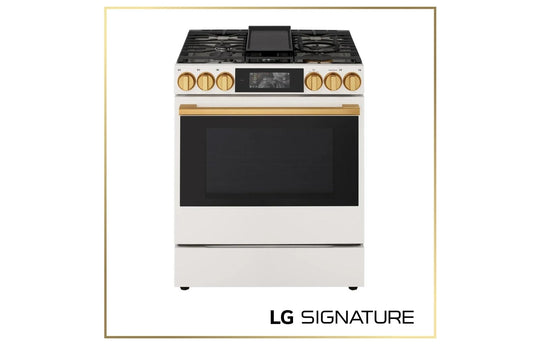 Lg LSGU6338N Lg Signature 6.3 Cu. Ft. Single Oven Gas Slide-In Range With Dynamic Probake Convection® , Air Fry, Air Sous Vide, Roast, And Pizza Mode