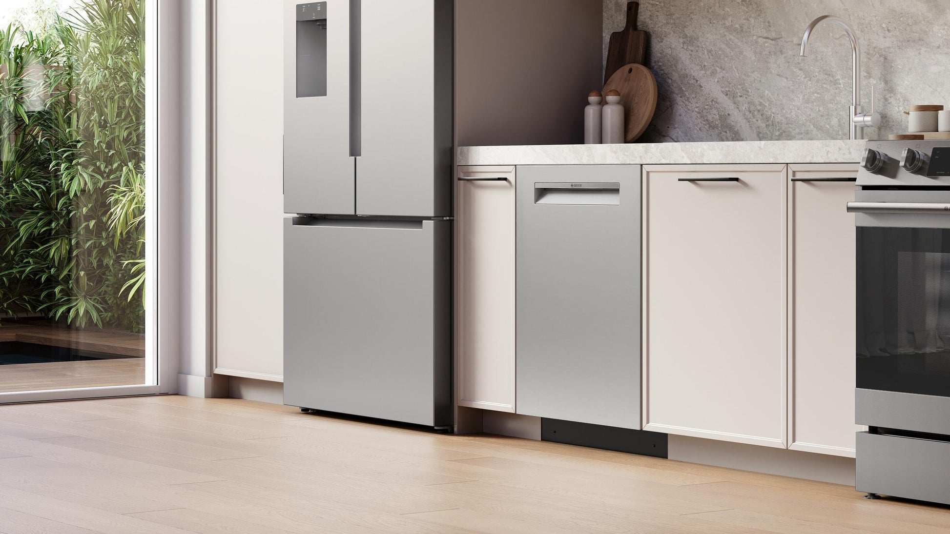 Bosch SHP53EM5N 300 Series, Built-Under Dishwasher, 24'', Brushed Steel Anti-Fingerprint