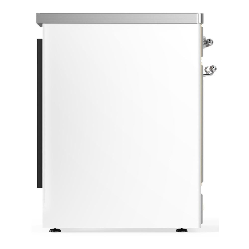 Ilve UMIB30NR3WHC Ilve Umib30Nr3Whc Majestic Iii 30 Inch Induction Range With 4 Elements, 4 Cu. Ft. Oven Capacity (Triple Glass Door, White, Chrome)