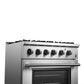 Forno FFSGS619730 Forno Marco 30-Inch Dual Fuel Range, Stainless Steel, 4 Burners, 37,000 Btu, True Convection Oven, Energy Efficient